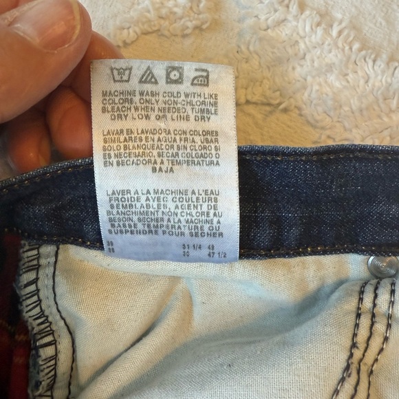 Cabela's Casual High Rise Flannel Lined Size 16 S Blue Jeans - Picture 5 of 9